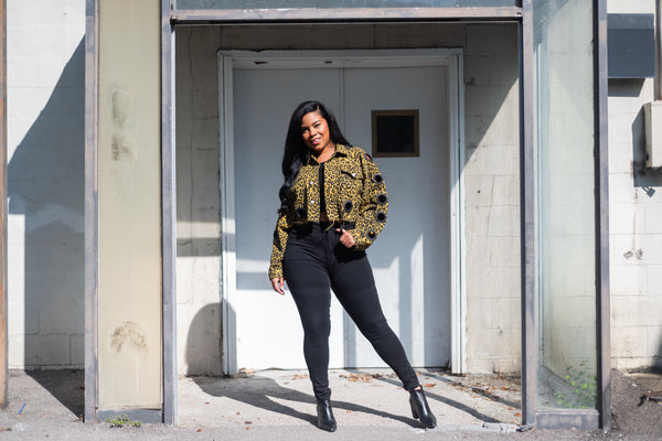 Vol 1 | Leopard Print Over-sized Grommet Jacket