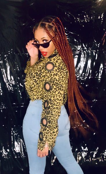 Vol 1 | Leopard Print Over-sized Grommet Jacket
