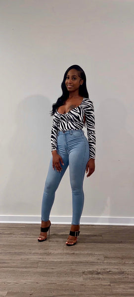 Woo | Zebra Print Top